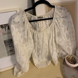 Printed Cropped Silk Stone Cold Fox Shirt